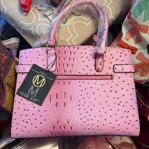 M Collection Pink Satchel Bag